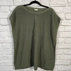 Talbots Olive Green Sweater Cape